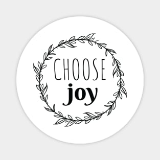 Choose Joy Black Typography Magnet